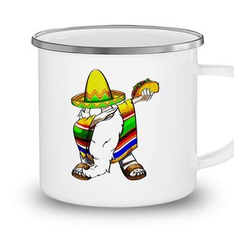 Mexican Dabbing Gnome Cinco De Mayo Poncho Sombrero Taco Camping Mug - Seseable