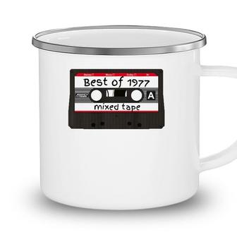 Mixed Tape Happy Birthday 1977 44 Years Old Camping Mug - Seseable
