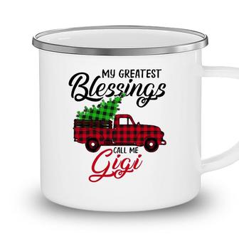 My Greatest Blessings Call Me Gigi Xmas Gifts Christmas Camping Mug - Seseable