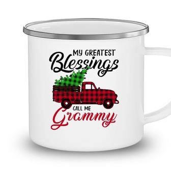 My Greatest Blessings Call Me Grammy Xmas Gifts Christmas Camping Mug - Seseable