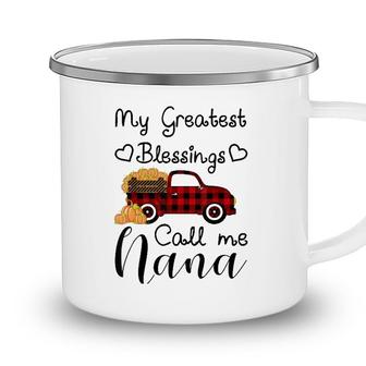 My Greatest Blessings Call Me Nana Pumpkin Truck Camping Mug - Seseable