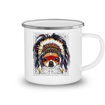Native Indian Chihuahua Native American Indian Dog Lovers Camping Mug | Mazezy