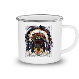 Native Indian Dachshund Native American Indian Dog Lovers Camping Mug | Mazezy