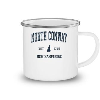 North Conway New Hampshire Nh Vintage Sports Design Navy Pri Camping Mug | Mazezy