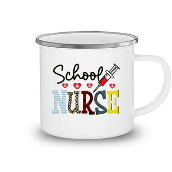 Nurses Day School Nurse Medical Red Heart 2022 Camping Mug - Seseable