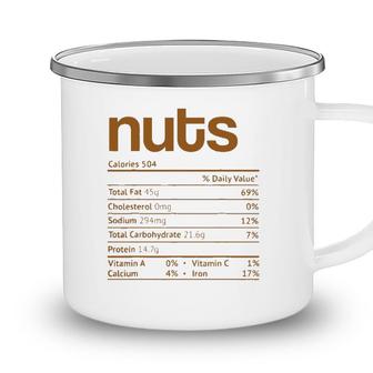 Nuts Nutrition Facts Funny Thanksgiving Christmas Food Camping Mug - Seseable