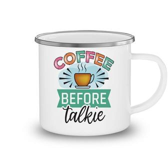 Official I Drinking Coffee Before Talking New Camping Mug - Seseable
