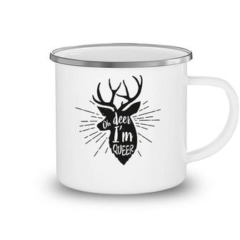 Oh Deer Im Queer Lgbt Pride Gift Gay Lesbian March Camping Mug | Mazezy