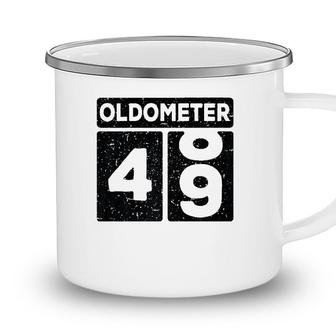 Oldometer 48-49 Years Old Funny 49Th Birthday Men Women Camping Mug - Seseable