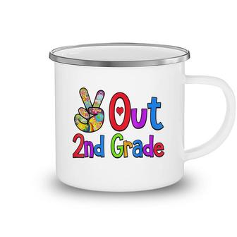 Peace Out 2Nd Grade Last Day Of School Second Grade Camping Mug - Seseable
