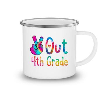Peace Out 4Th Grade Tie Dye Graduation Last Day Of School Camping Mug - Seseable
