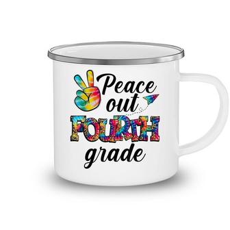 Peace Out 4Th Grade Tie Dye Last Day Of School Graduation Camping Mug - Seseable