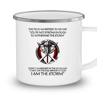 Religious Christian Bible Verse Gifts Sayings I Am The Storm Camping Mug - Seseable