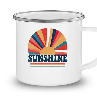 Retro 70S Style Hippie Sunshine Vintage Peace & Love Camping Mug - Seseable