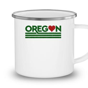 Retro Oregon Love Home State Camping Mug - Seseable