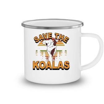 Retro Vintage Animal Lover Gift Save The Koalas Camping Mug | Mazezy