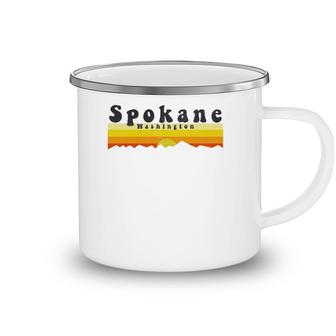 Retro Vintage Spokane Washington Vacation Camping Mug | Mazezy