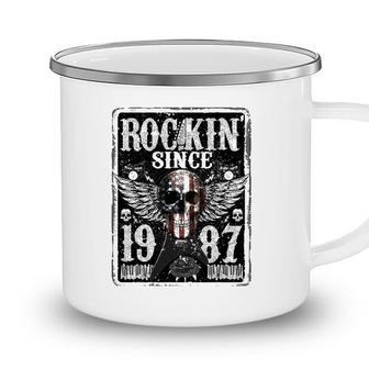 Rockin Since 1987 35 Years Old 35Th Birthday Classic Camping Mug - Seseable
