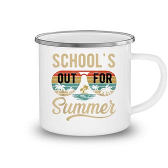 Schools Out For Summer Teacher Sunglasses Last Day Of School Camping Mug - Seseable