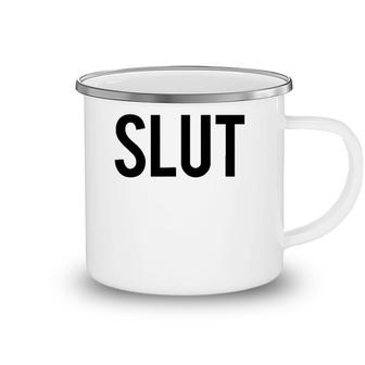 Slutword Only Black Condensed Camping Mug | Mazezy