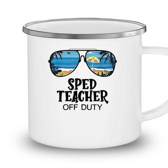 Sped Teacher Off Duty Sunglasses Beach Hello Summer Camping Mug - Seseable