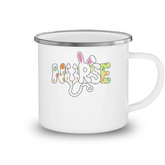 Stethoscope Scrub Nurse Life Easter Day Cute Bunny With Eggs Camping Mug | Mazezy