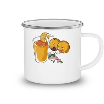 Summer Crying Orange Juice Funny Camping Mug | Mazezy