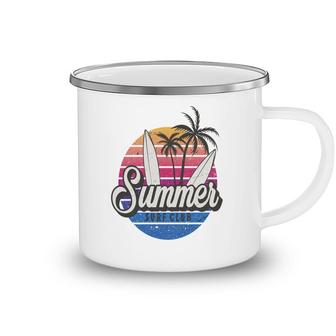 Summer Surf Club Gift For Surfing Lover Camping Mug - Seseable