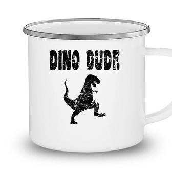 T Rex Dino Dinosaur Gift Dude Men Boys Kids Birthday Rawr Camping Mug - Seseable