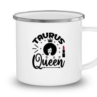 Taurus Curly Hair Queen Lipstick Decoration Camping Mug - Seseable