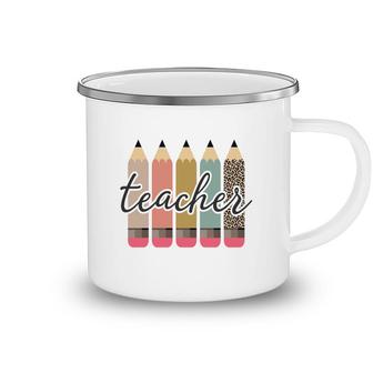 Teacher Pencil Gift Show Respect To Teacher Camping Mug - Seseable