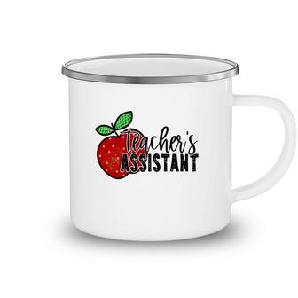 Teachers Assistant Apple Design For Teacher Camping Mug - Seseable