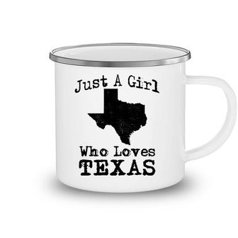 Texas Flag Map Outfit Girl Who Love Texan Patriot Gift Idea Camping Mug | Mazezy