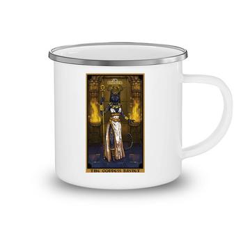 The Goddess Bastet Strength Tarot Card Egyptian Cat Witch  Camping Mug