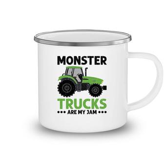The Powerfull Moster Trucks Are Boys Jam Camping Mug - Seseable