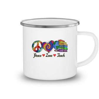The Teacher Is A Synthesis Of All The Elements Of Love And Peace Teach Camping Mug - Seseable