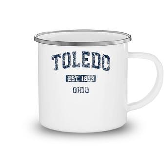 Toledo Ohio Oh Vintage Athletic Sports Design Camping Mug | Mazezy