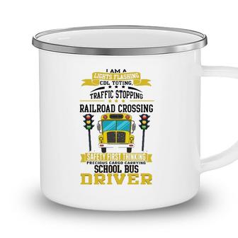 Traffic Stopping Railroad Crossing School Bus Driver Gift Camping Mug
