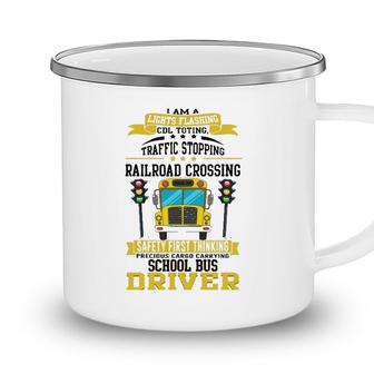 Traffic Stopping Railroad Crossing School Bus Driver Gift Camping Mug - Seseable