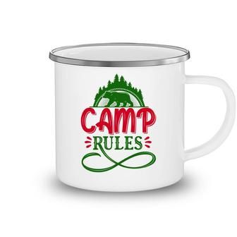 Travel Lover Makes Camp Rules For Them In The Exploration Camping Mug - Seseable
