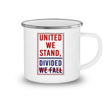 United We Stand Divided We Fall Camping Mug | Mazezy