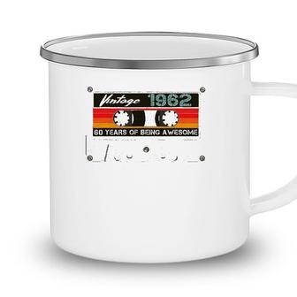 Vintage 1962 Retro Cassette 60Th Birthday 60 Years Old Camping Mug - Seseable