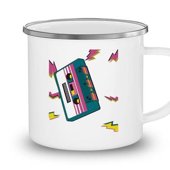 Vintage Cassette Tape In 80S 90S Retro Neon Style Camping Mug - Seseable