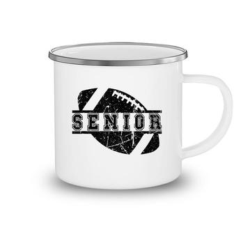Vintage Senior Football Player Design Varsity Team Squad Camping Mug - Seseable