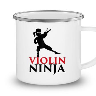 Violin Ninja Violinist Player Music Orchestra Gift Camping Mug - Seseable