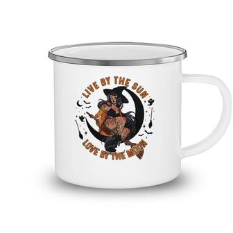 Witch Halloween Live By The Sun Love By The Moon Camping Mug | Mazezy