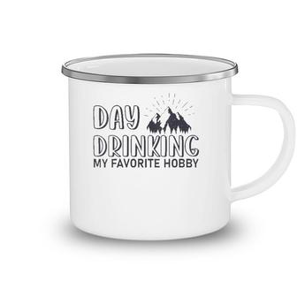 Womens Day Drinking My Favorite Hobby Apparel For Life V-Neck Camping Mug | Mazezy
