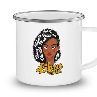 Womens Libra Queen Born In October Gift Birthday Astrology Camping Mug - Seseable