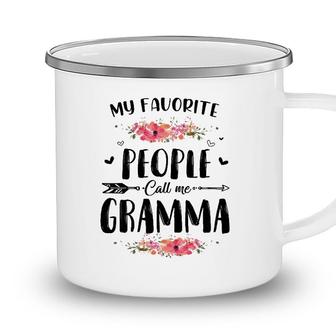 Womens My Favorite People Call Me Gramma Tee Mothers Day Gift Camping Mug - Seseable