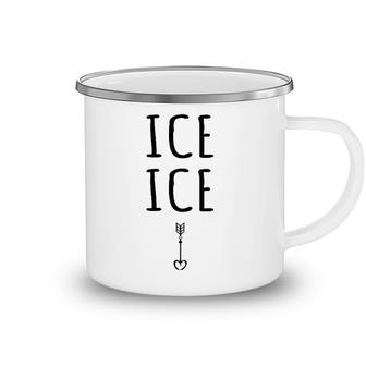 Womens Pregnancy Baby Expecting Ice Cute Pregnancy Announcement V-Neck Camping Mug | Mazezy